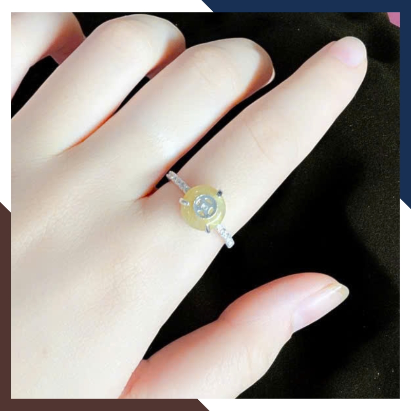 Nhẫn Đồng Điếu Đá Phong Thuỷ Cho Nữ Mệnh Kim, Mộc, Thuỷ, Hoả, Thổ NPT39