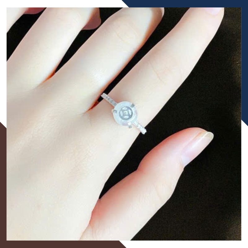 Nhẫn Đồng Điếu Đá Phong Thuỷ Cho Nữ Mệnh Kim, Mộc, Thuỷ, Hoả, Thổ NPT39