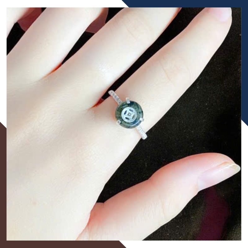 Nhẫn Đồng Điếu Đá Phong Thuỷ Cho Nữ Mệnh Kim, Mộc, Thuỷ, Hoả, Thổ NPT39