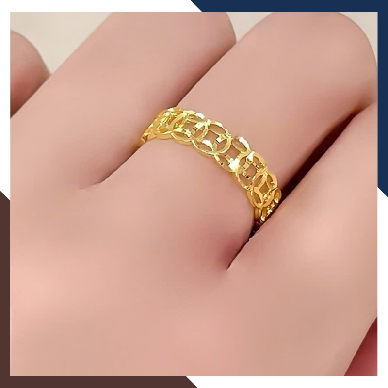 Nhẫn Kim Tiền Vàng Nữ NVNU439 – Vàng Tây 10K Dáng Trơn, 3 Phiên Bản Độ Dày