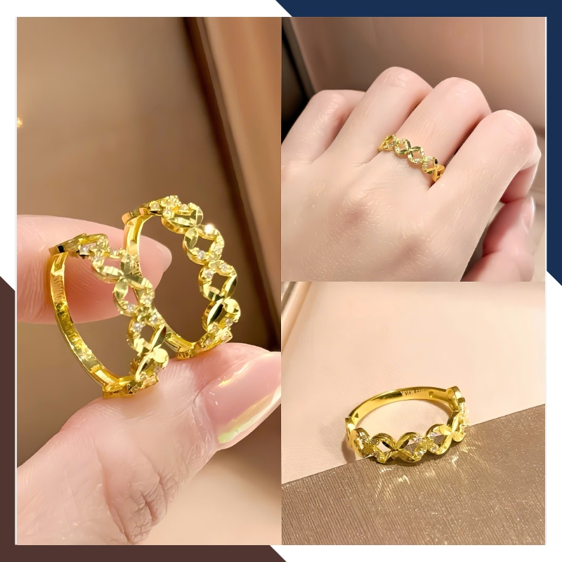 Nhẫn Kim Tiền Tài Lộc Bằng Vàng Tây 10k Nhiều Mẫu Mới 2025 Mã NVN73