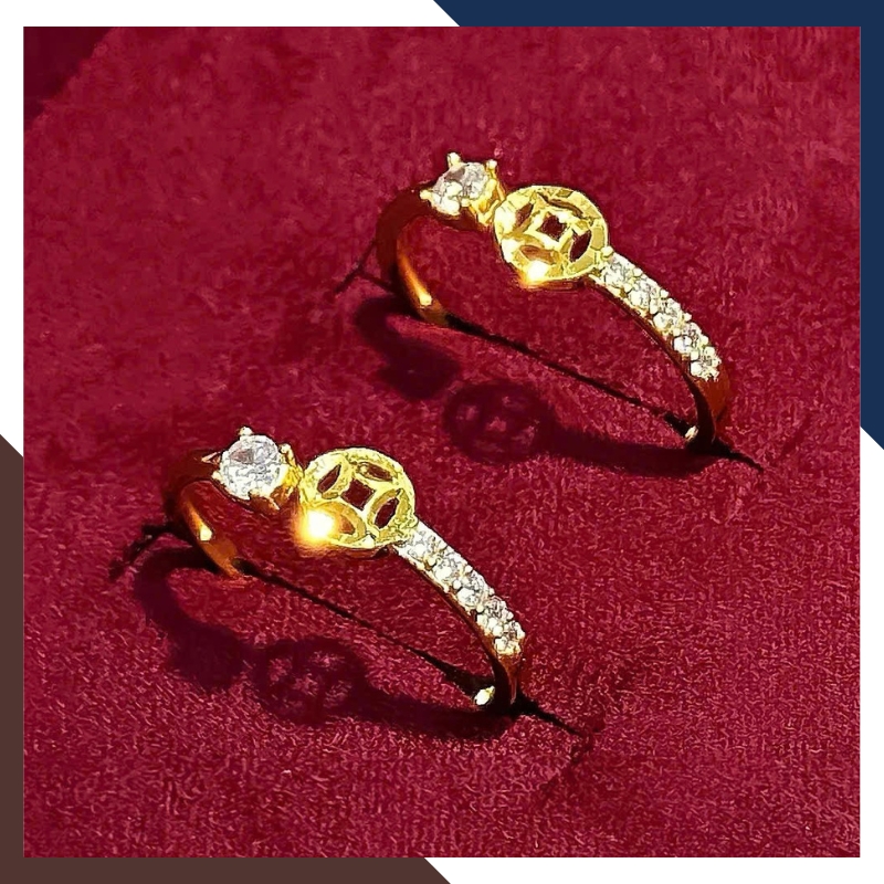 Nhẫn Kim Tiền Tài Lộc Bằng Vàng Tây 10k Nhiều Mẫu Mới 2025 Mã NVN73