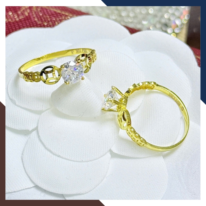 Nhẫn Kim Tiền Tài Lộc Bằng Vàng Tây 10k Nhiều Mẫu Mới 2025 Mã NVN73