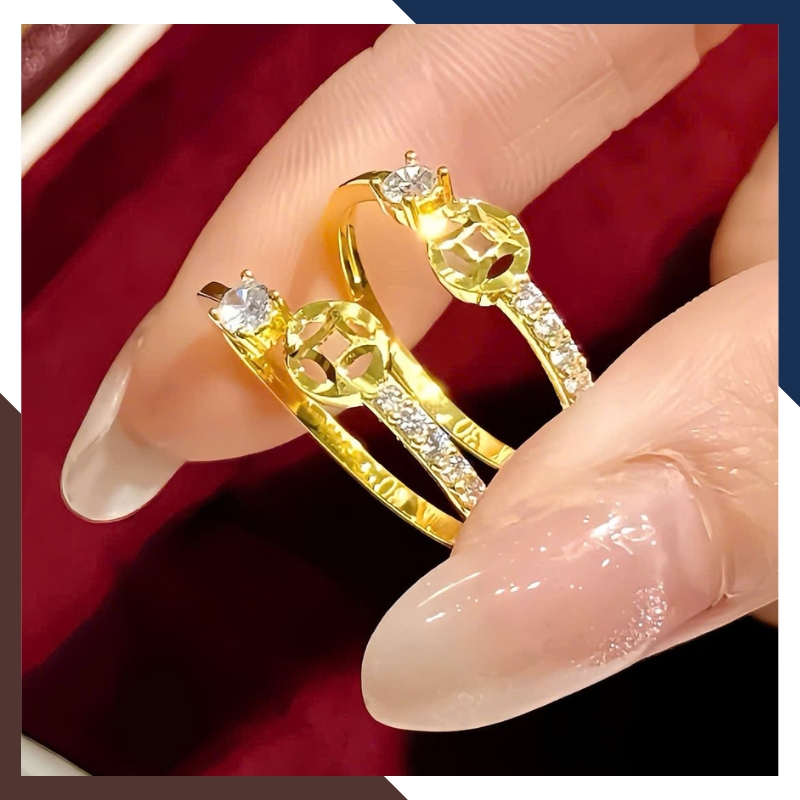 Nhẫn Kim Tiền Tài Lộc Bằng Vàng Tây 10k Nhiều Mẫu Mới 2025 Mã NVN73