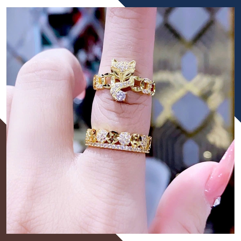 Nhẫn Kim Tiền Tài Lộc Bằng Vàng Tây 10k Nhiều Mẫu Mới 2025 Mã NVN73