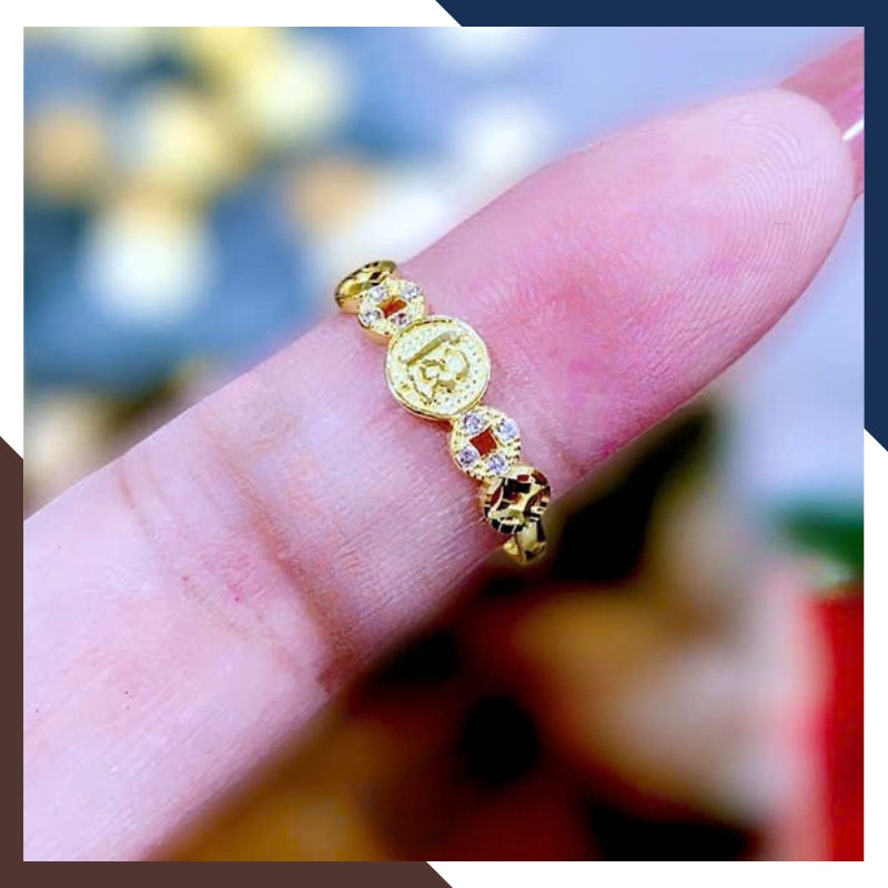 Nhẫn Kim Tiền Tài Lộc Bằng Vàng Tây 10k Nhiều Mẫu Mới 2025 Mã NVN73