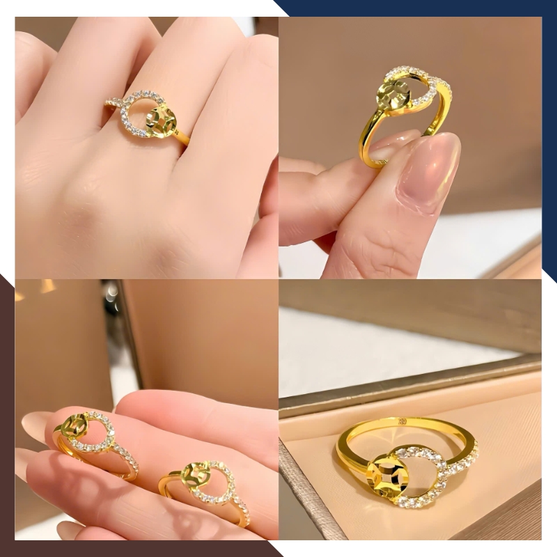 Nhẫn Kim Tiền Tài Lộc Bằng Vàng Tây 10k Nhiều Mẫu Mới 2025 Mã NVN73