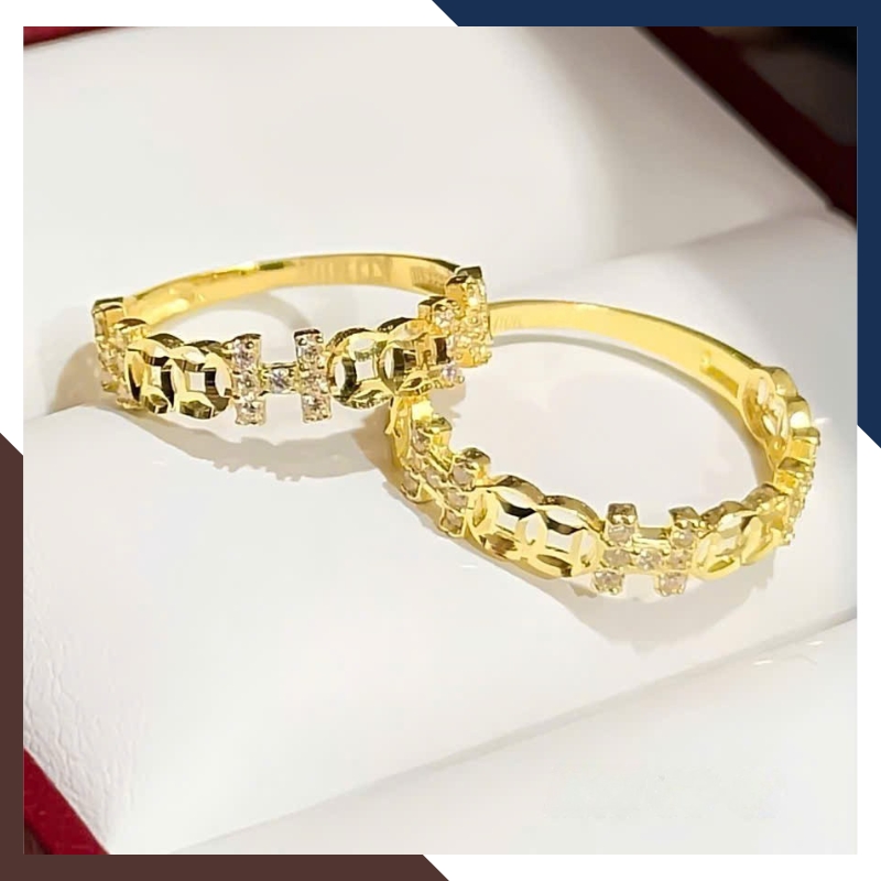 Nhẫn Kim Tiền Tài Lộc Bằng Vàng Tây 10k Nhiều Mẫu Mới 2025 Mã NVN73