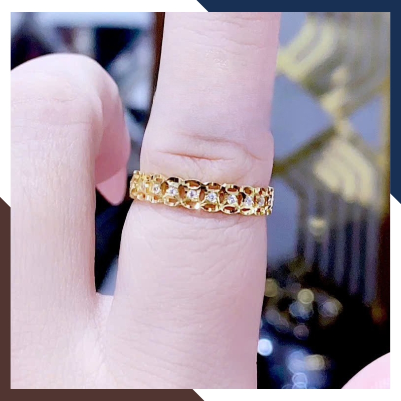 Nhẫn Kim Tiền Tài Lộc Bằng Vàng Tây 10k Nhiều Mẫu Mới 2025 Mã NVN73