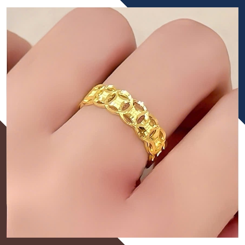 Nhẫn Kim Tiền Vàng Nữ NVNU439 – Vàng Tây 10K Dáng Trơn, 3 Phiên Bản Độ Dày