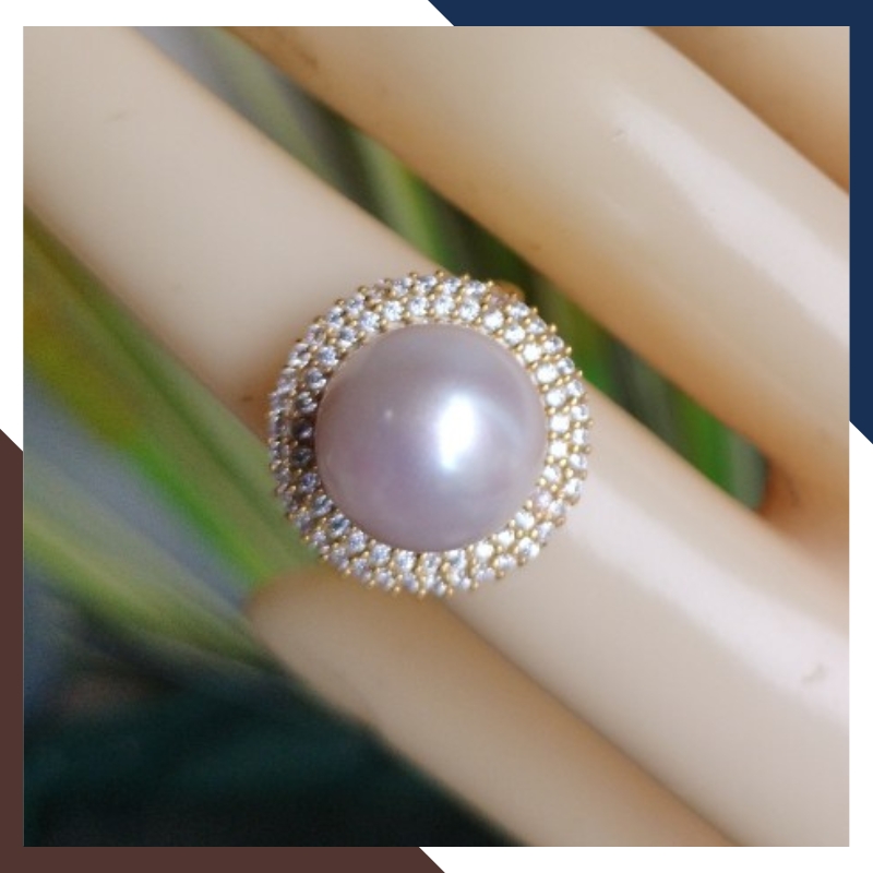 Nhẫn ngọc trai vàng 18k nữ đẹp mã NNT20