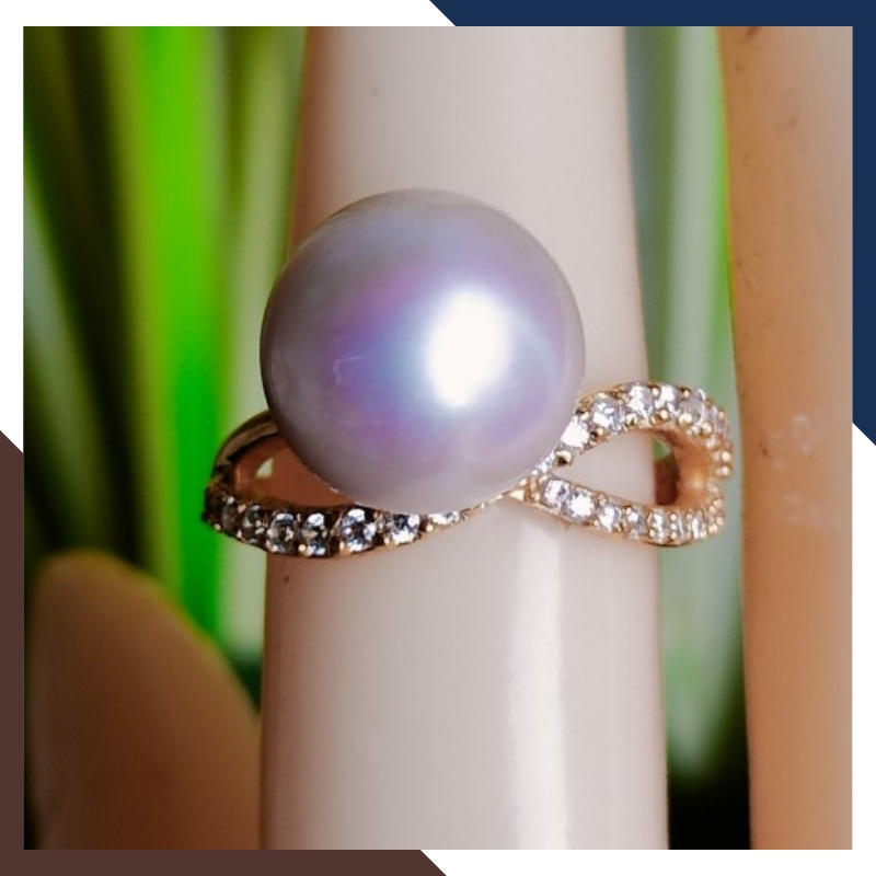 Nhẫn Ngọc Trai Vàng 18k Nữ NNT23 - Tỏa Sáng Phong Cách Trẻ Trung, Sang Trọng