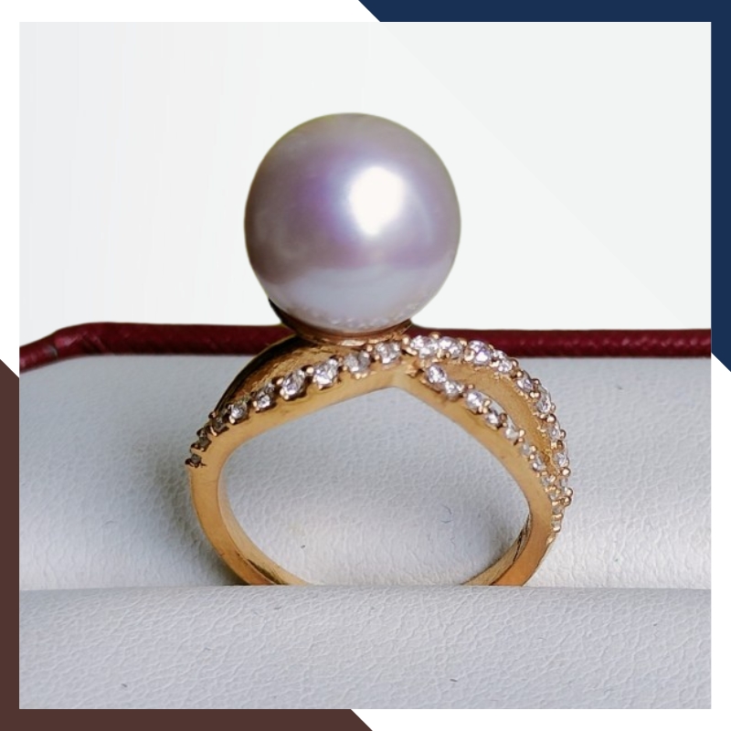 Nhẫn Ngọc Trai Vàng 18k Nữ NNT23 - Tỏa Sáng Phong Cách Trẻ Trung, Sang Trọng