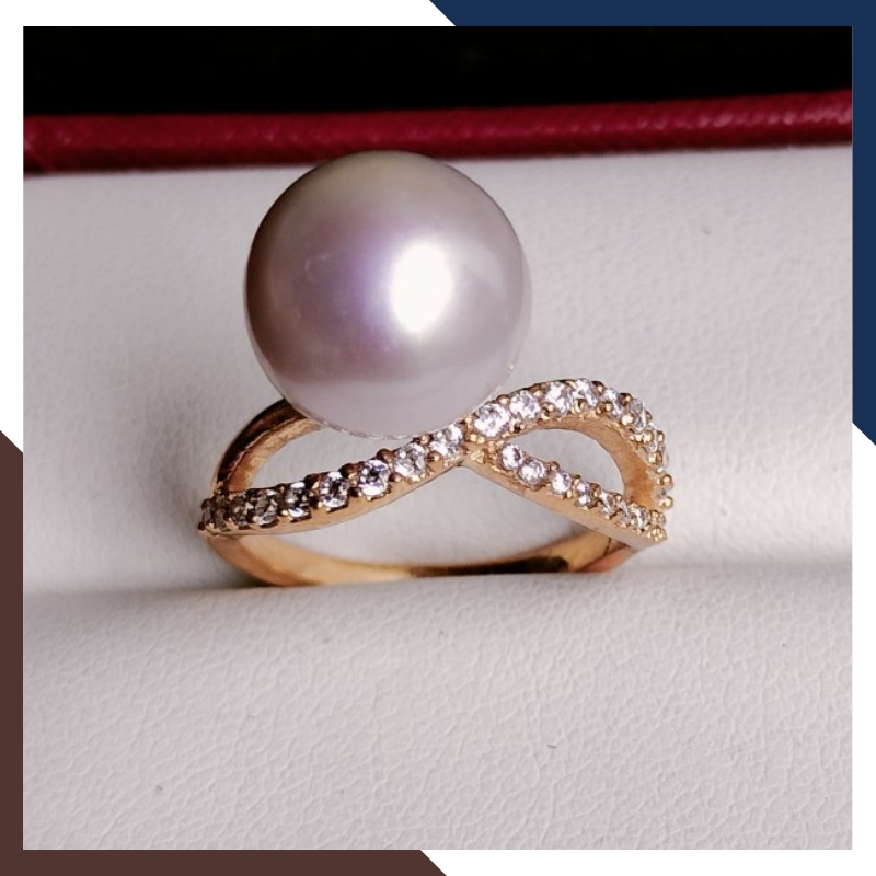 Nhẫn Ngọc Trai Vàng 18k Nữ NNT23 - Tỏa Sáng Phong Cách Trẻ Trung, Sang Trọng