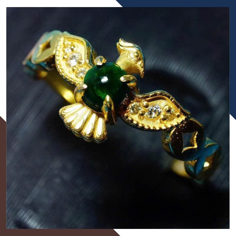 Nhẫn Phượng Hoàng Nữ Vàng 10k NVNU431 – Biểu Tượng Tái Sinh, Thăng Tiến, Thu Hút Tài Lộc