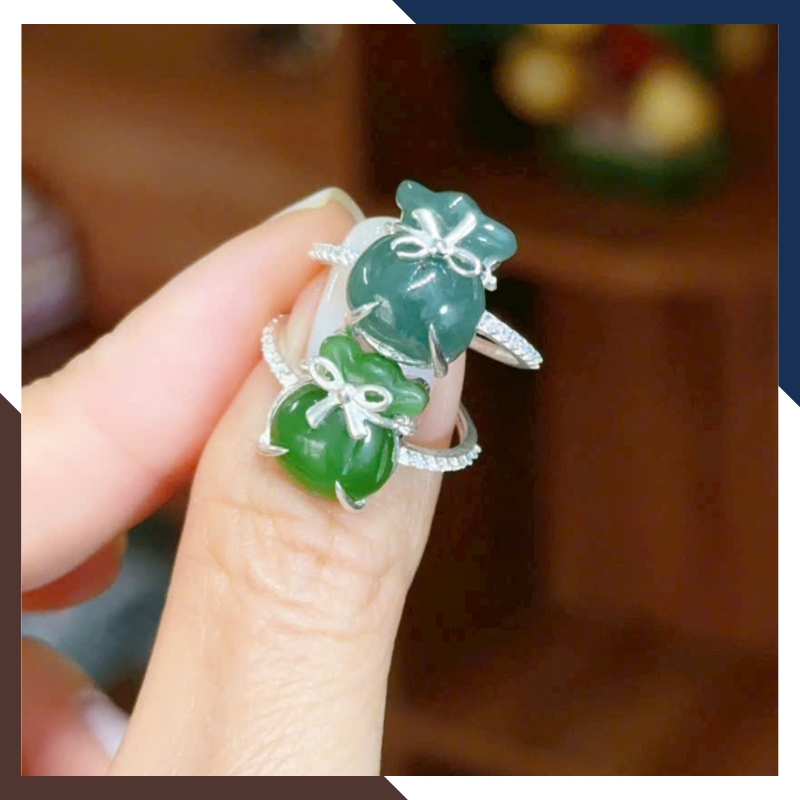 Nhẫn Túi Tiền Ngọc Bích/ Lam Ngọc NPT51