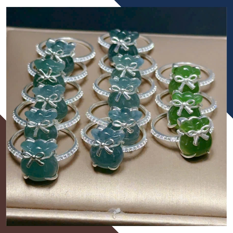 Nhẫn Túi Tiền Ngọc Bích/ Lam Ngọc NPT51