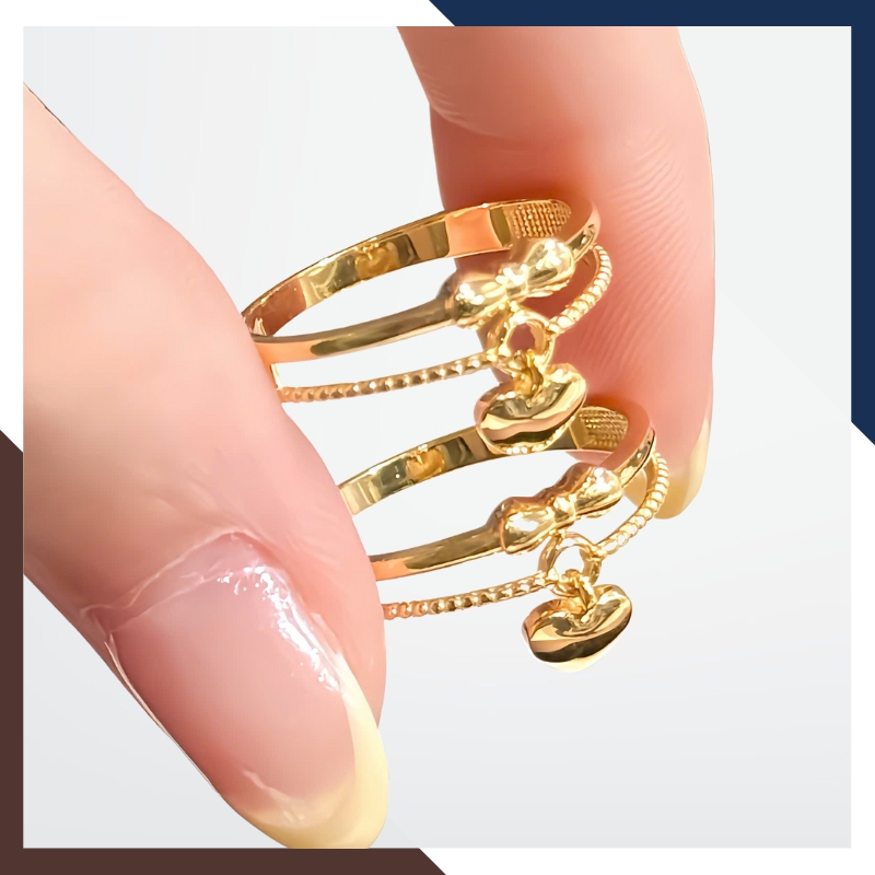 Nhẫn vàng nữ 10k hình trái tim ổ khóa tình yêu NVN420 – quà tặng bạn gái đầy ý nghĩa