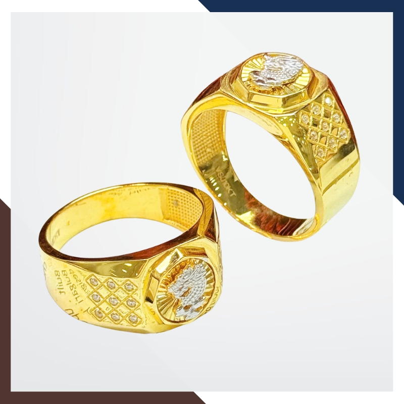 Nhẫn Vàng Tây Nam 10K Mặt Mặt Rồng Cá Tính Cho Phái Mạnh Mã NVNA113
