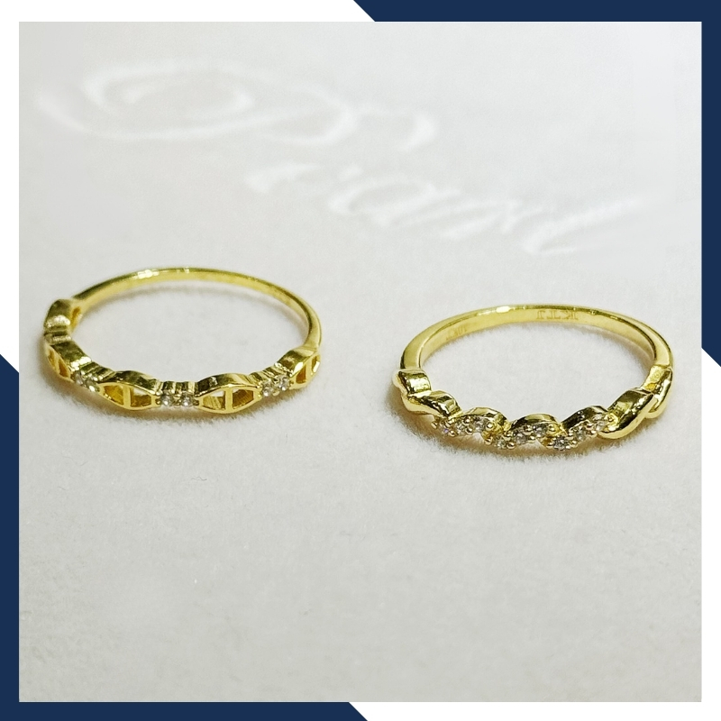 Nhẫn vàng tây nữ 10k đẹp đơn giản, nhẫn vàng đeo ngón trỏ nữ đẹp mã 1106TL37