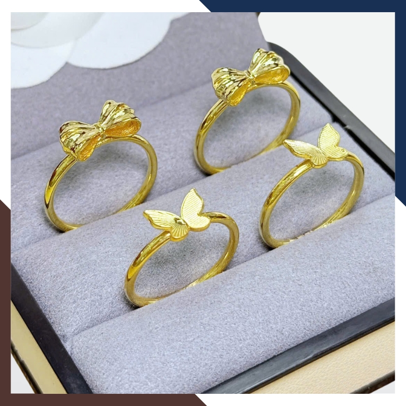 Nhẫn Vàng Tây Nữ 10K Hình Nơ NVN291 – Duyên Dáng, Thanh Lịch