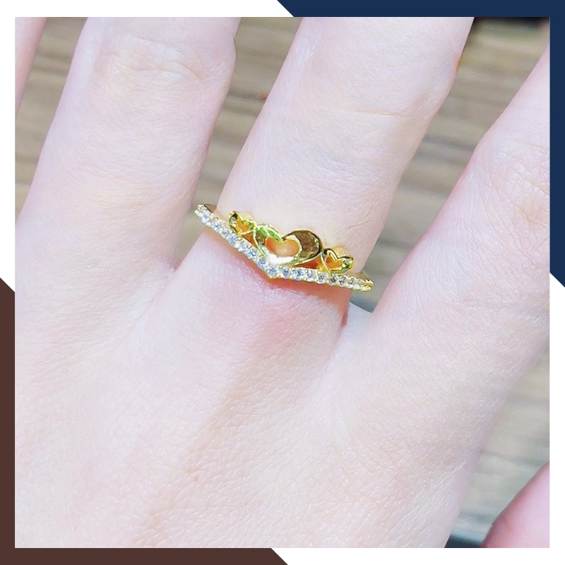 Nhẫn vàng tây nữ 10k hình trái tim NVN422 – Quà tặng cho người yêu, bạn gái ý nghĩa