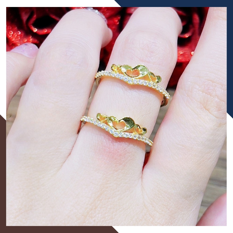 Nhẫn vàng tây nữ 10k hình trái tim NVN422 – Quà tặng cho người yêu, bạn gái ý nghĩa