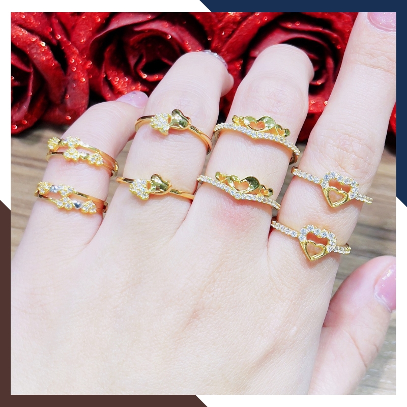 Nhẫn vàng tây nữ 10k hình trái tim NVN422 – Quà tặng cho người yêu, bạn gái ý nghĩa