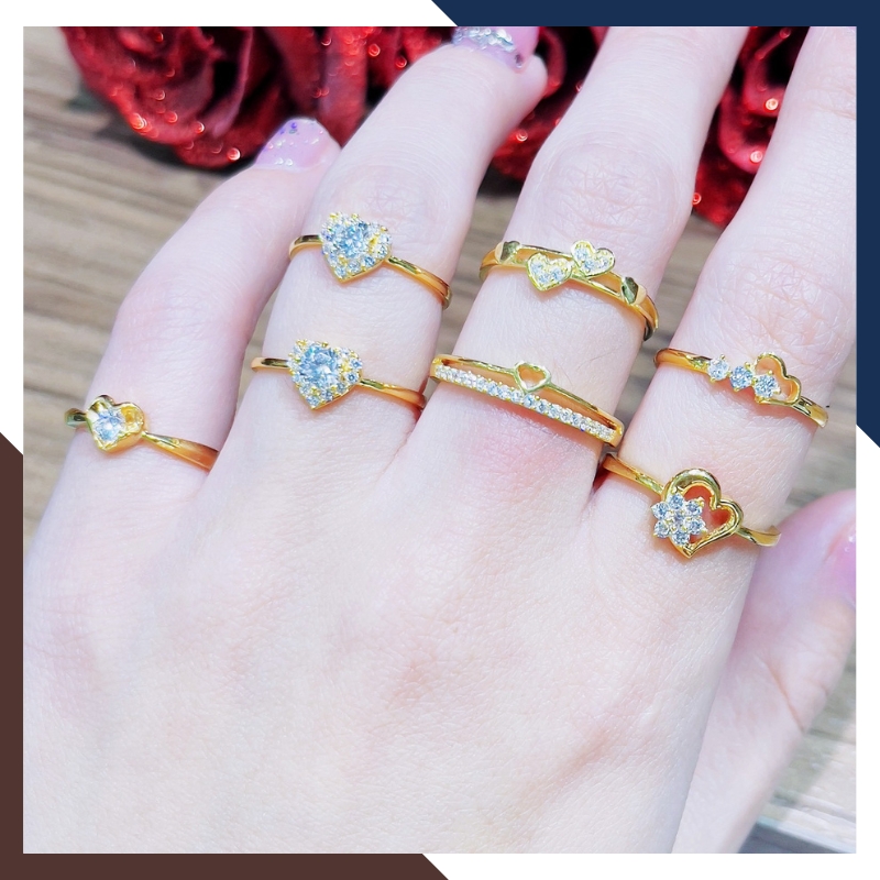 Nhẫn vàng tây nữ 10k hình trái tim NVN422 – Quà tặng cho người yêu, bạn gái ý nghĩa