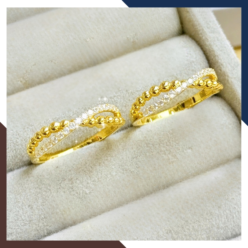 Nhẫn Vàng Tây Nữ 10K NVN341 – Bộ Sưu Tập 4 Mẫu Nhẫn Mảnh Phù Hợp Đeo Layering