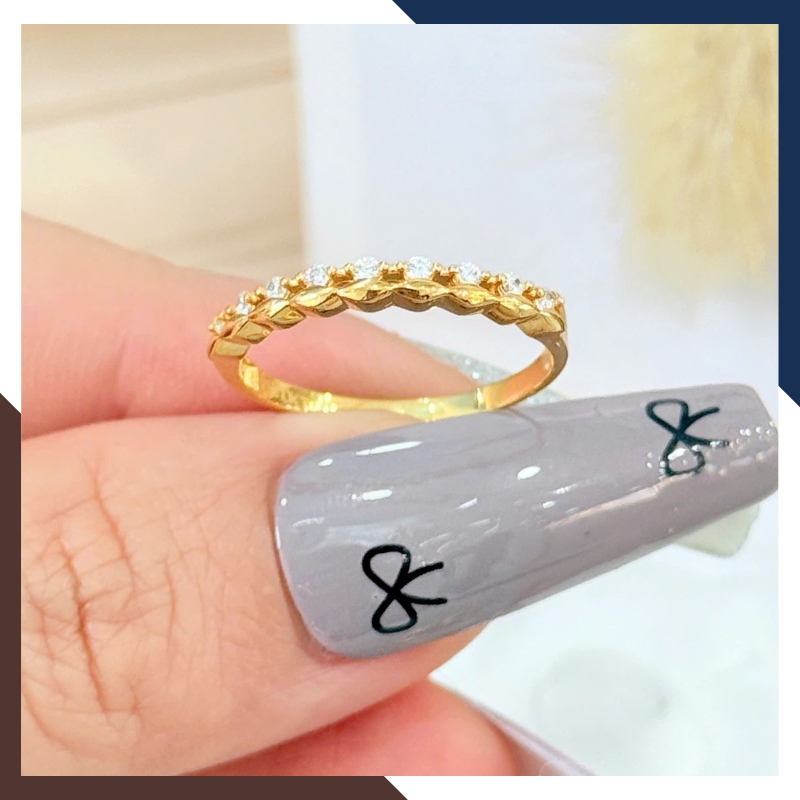 Nhẫn Vàng Tây Nữ 10K NVN341 – Bộ Sưu Tập 4 Mẫu Nhẫn Mảnh Phù Hợp Đeo Layering