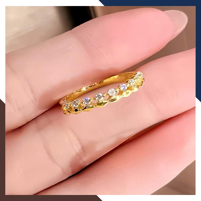 Nhẫn Vàng Tây Nữ 10K NVN346 – BST Nhẫn Mảnh, Layering Đa Phong Cách