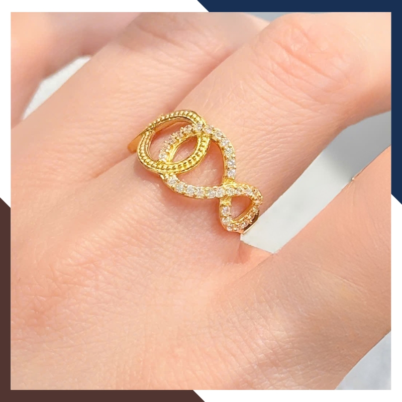 Nhẫn Vàng Tây Nữ 10K NVN346 – BST Nhẫn Mảnh, Layering Đa Phong Cách