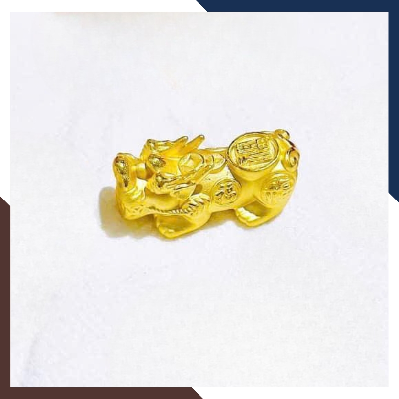 Tỳ Hưu Vàng 24k, Charm Tỳ Hưu Vàng 9999 Mã CHARMV125