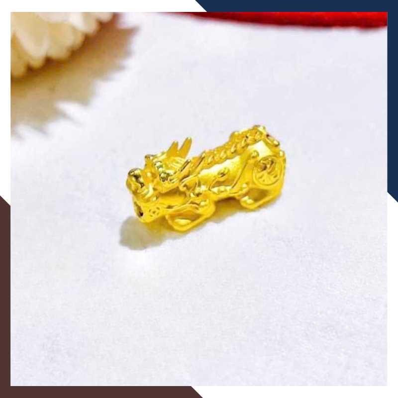 Tỳ Hưu Vàng 24k, Charm Tỳ Hưu Vàng 9999 Mã CHARMV125
