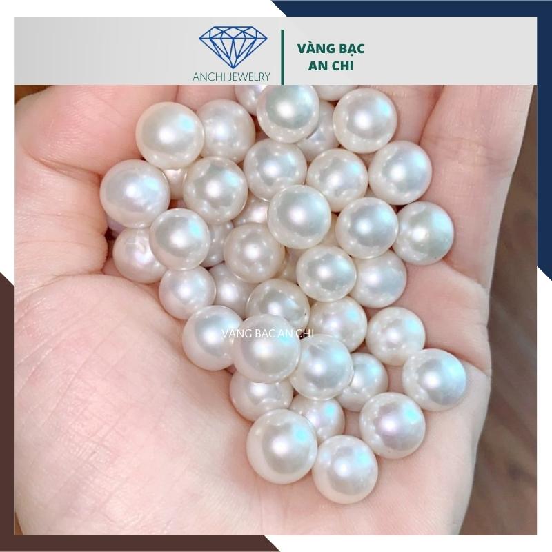 Viên ngọc trai nước ngọt tự nhiên 6ly - 7ly màu trắng. Bán sỉ toàn quốc
