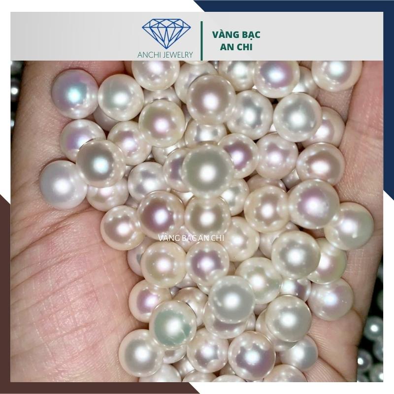 Viên ngọc trai nước ngọt tự nhiên 6ly - 7ly màu trắng. Bán sỉ toàn quốc