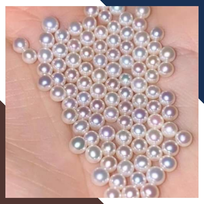 Viên ngọc trai thật nuôi nước ngọt thật tự nhiên size nhí 3mm - 4mm tròn xoe, độ bóng 5A không vết sinh trưởng.