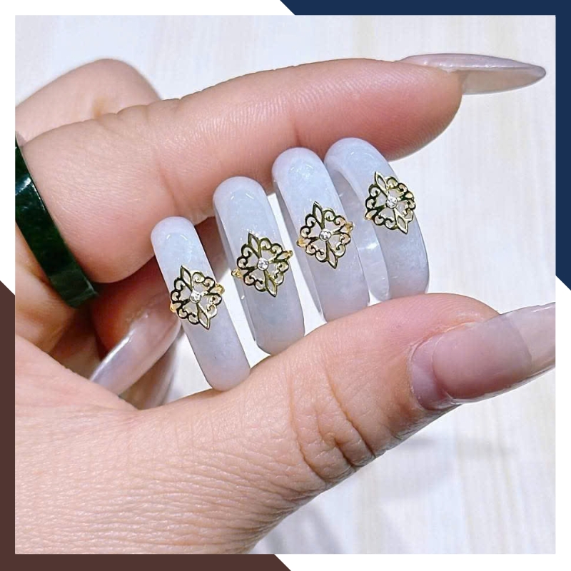 Nhẫn Bạch Ngọc Liền Khối 3mm Khánh Vàng 10K – NPT56