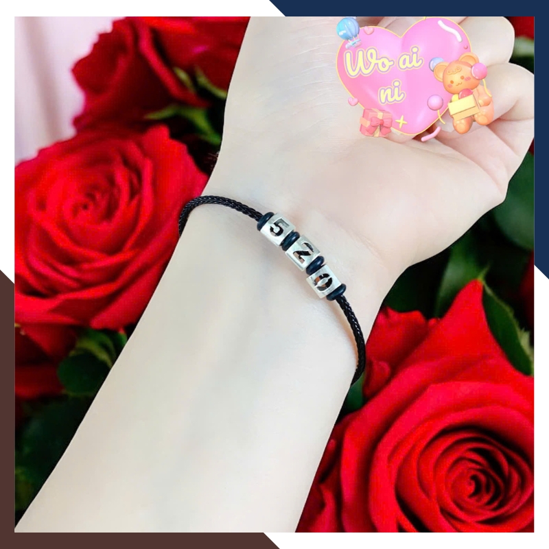 Vòng Charm Bạc Số 520 VCB05 – Mật Mã “Anh Yêu Em”, Quà Tặng Nàng Thay Lời Muốn Nói