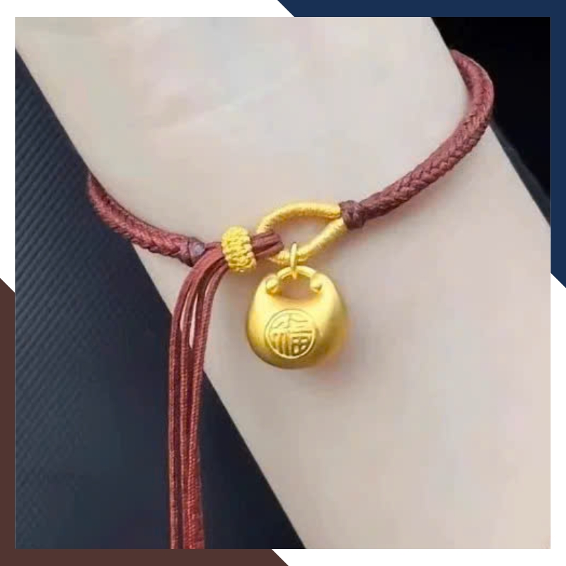 Vòng Charm Túi Tiền Chữ Phúc Vàng 24k Cho Nữ VCHV67 | Mẫu Mới