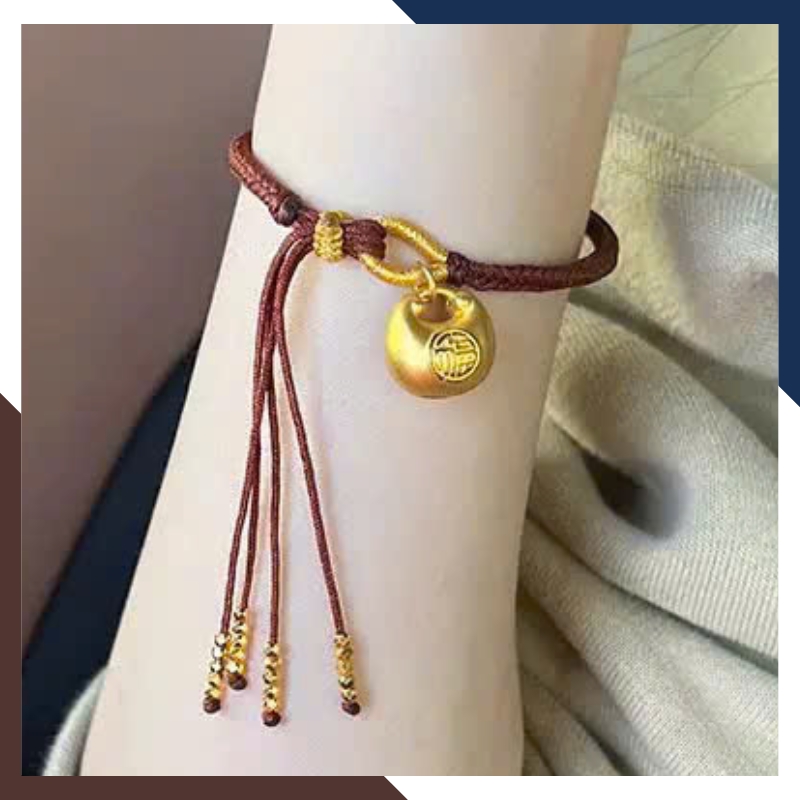 Vòng Charm Túi Tiền Chữ Phúc Vàng 24k Cho Nữ VCHV67 | Mẫu Mới