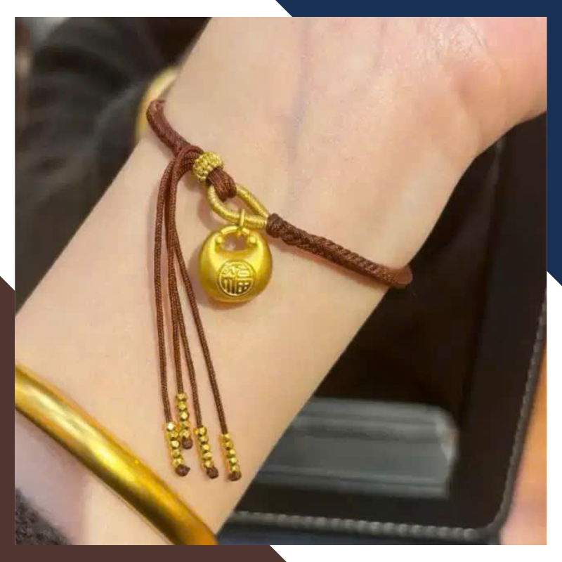 Vòng Charm Túi Tiền Chữ Phúc Vàng 24k Cho Nữ VCHV67 | Mẫu Mới