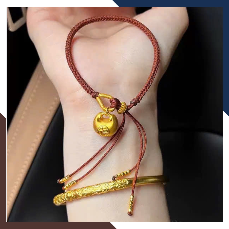 Vòng Charm Túi Tiền Chữ Phúc Vàng 24k Cho Nữ VCHV67 | Mẫu Mới