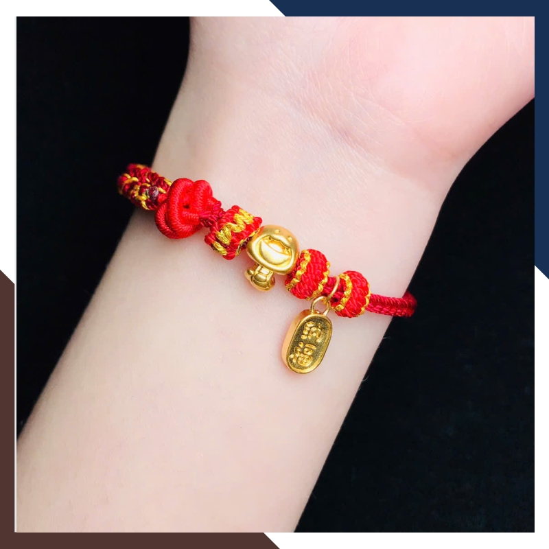 Vòng charm vàng 24k hình con rắn cho nữ tuổi tỵ VCHV20 | mẫu mới đẹp 2025