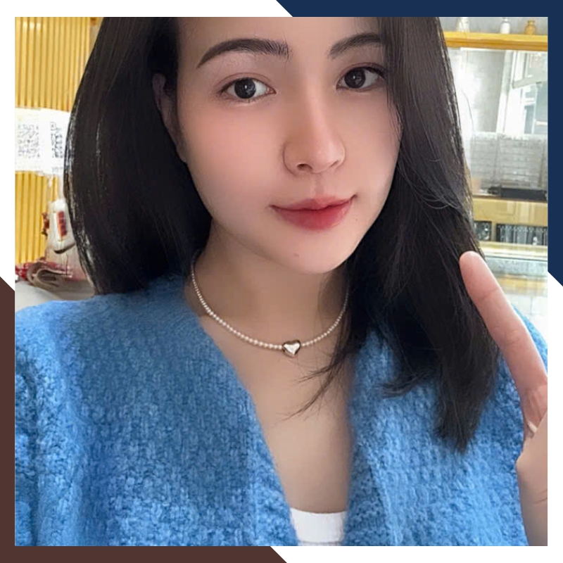 Vòng Cổ Choker Ngọc Trai Nhỏ Mặt Trái Tim Bạc VCNT146