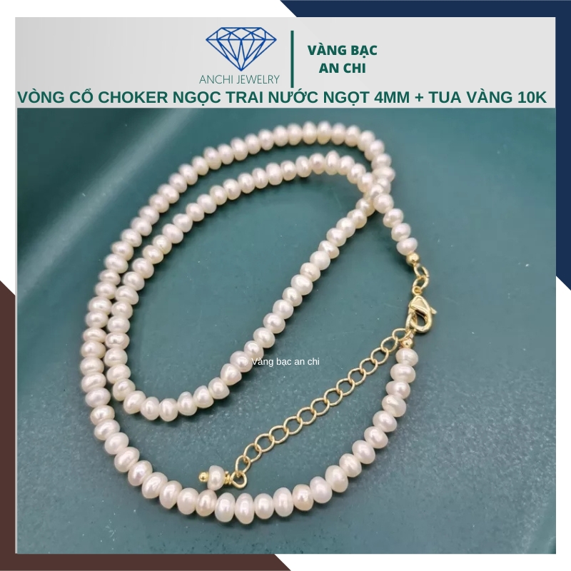 Bộ vòng ngọc trai tự nhiên mix vàng 10k mã C950T450