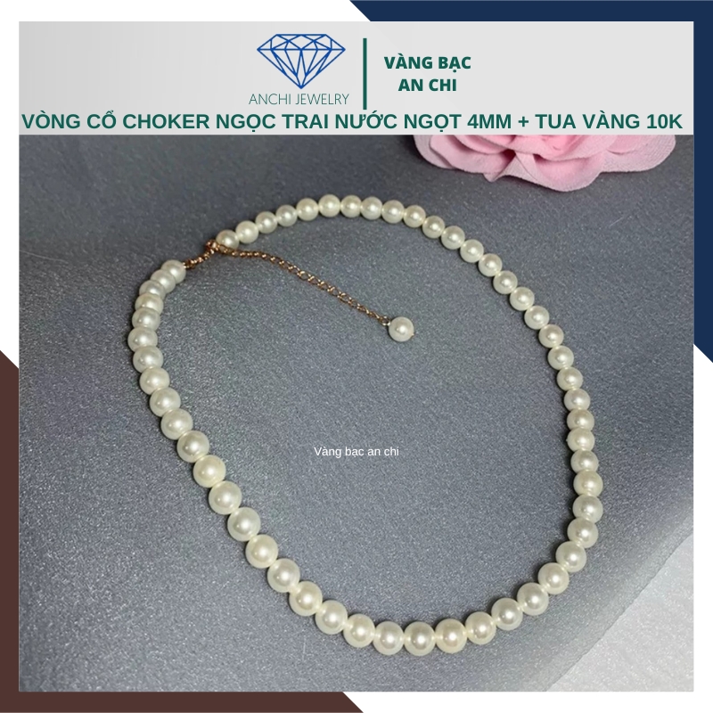 Bộ vòng ngọc trai tự nhiên mix vàng 10k mã C950T450