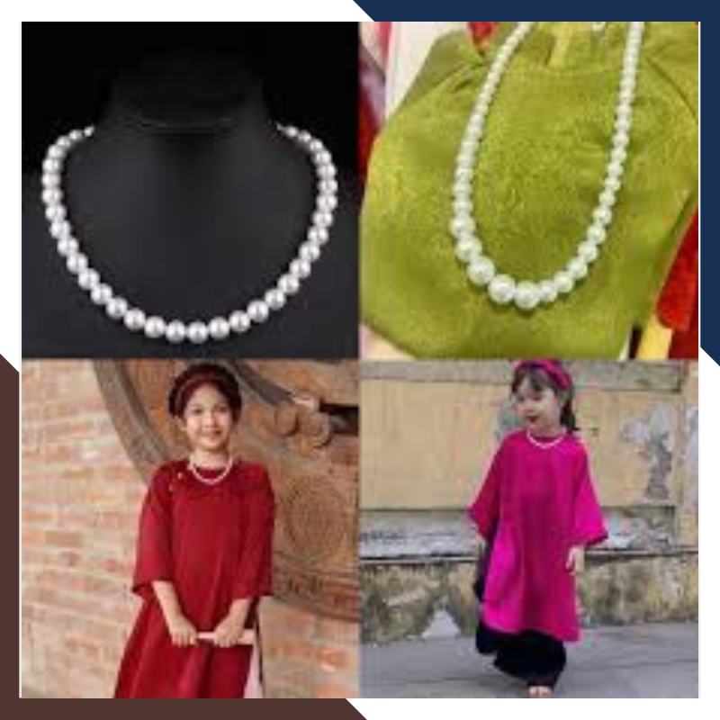 Vòng Cổ Ngọc Trai Cho Bé Gái VCNT116