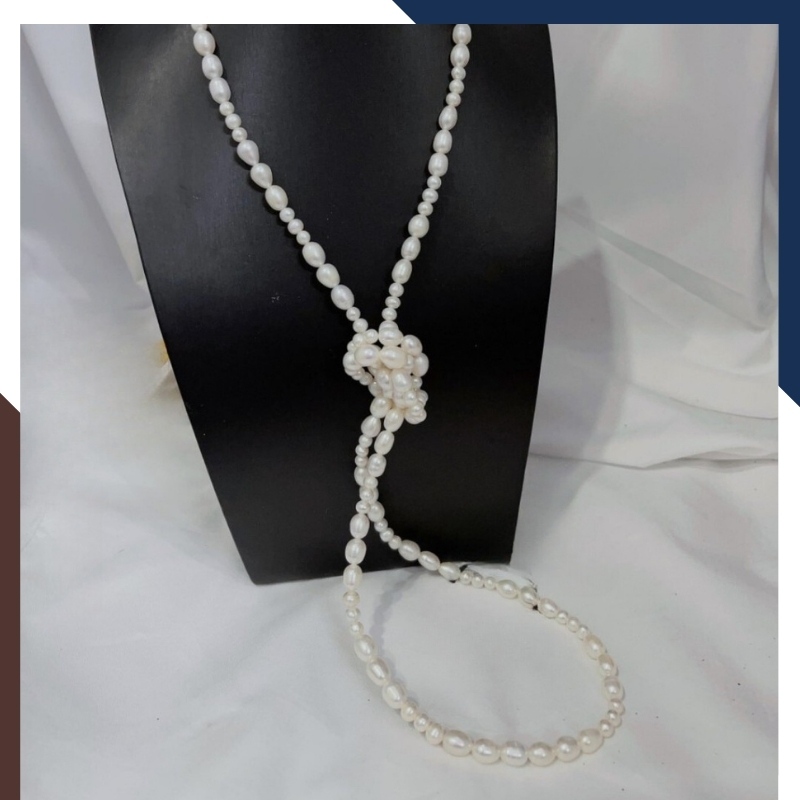 Vòng cổ ngọc trai dài 120cm, vòng ngọc trai mặc áo dài đẹp cho nữ mã 58CH225